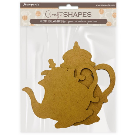 Stamperia MDF Crafty Shapes Blanks House of Roses Tea Pot