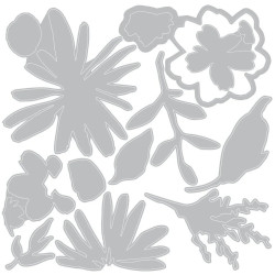 2D Texture Fades w/ Thinlits Die by Tim Holtz Vault Side-Order Floristry (1+11pcs)