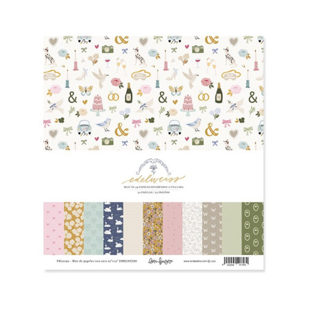 Lora Bailora EDELWEISS PAPER PAD SINGLE-FACE 30x30 24fg