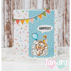 C.C. Design Birthday Critters Clear Stamp