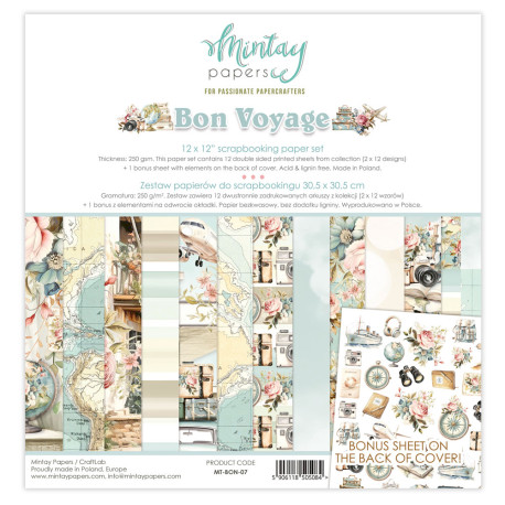 Mintay Papers Bon Voyage Paper Pad 30x30cm