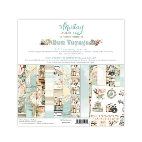 Mintay Papers Bon Voyage Paper Pad 20x20cm