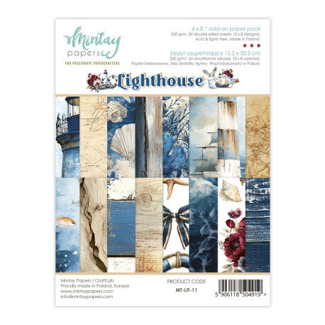 Mintay Papers Lighthouse Add-On Paper Pack 15x20cm