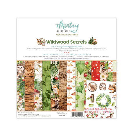 Mintay Papers Wildwood Secrets Paper Pad 20x20cm