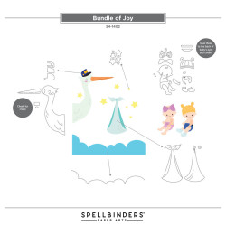 Spellbinders Bundle of Joy Etched Dies
