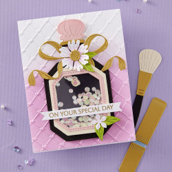 Spellbinders Gorgeous You Perfume Bottle Etched Dies