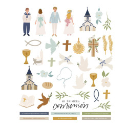 Lora Bailora PRIMA COMUNIONE EDELWEISS Die-cuts 41pz