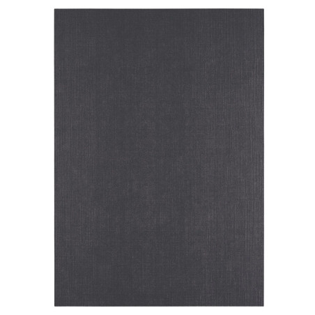 10 fogli Cartoncino Trama Lino A4 Black 250 gsm