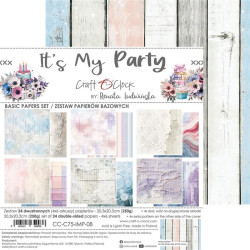 Craft o' Clock It’s My Party Basic Paper Set 20x20cm 24fg