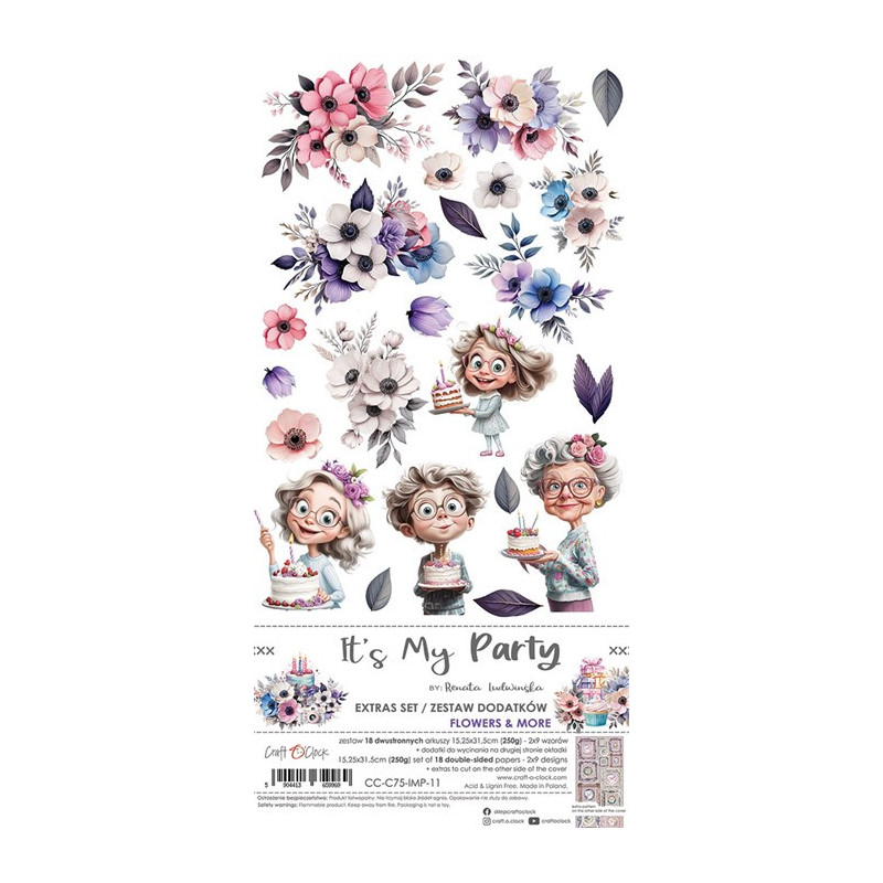 Craft o' Clock It’s My Party Extras to Cut MIX 15,75x30,5cm