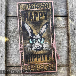 Stampers Anonymous Hipster Bunny Tim Holtz Clear Stamp and Stencil