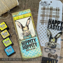 Stampers Anonymous Hipster Bunny Tim Holtz Clear Stamp and Stencil