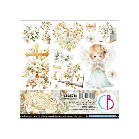 Ciao Bella Blessing Day Fussy Cut Pad 15x15cm