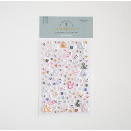 Lora Bailora FORME EDELWEISS Puffy Stickers 133pz