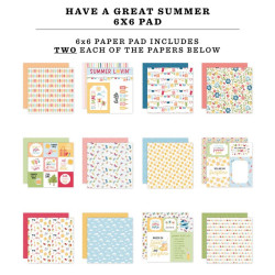Echo Park Have A Great Summer Paper Pad 15x15cm
