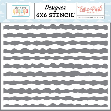 Echo Park Pool Waves Designer Stencil