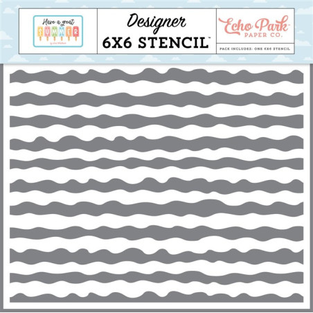 Echo Park Pool Waves Designer Stencil
