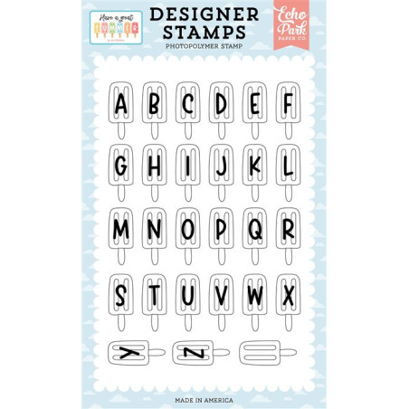 Echo Park Popsicle Alphabet Designer Stamps