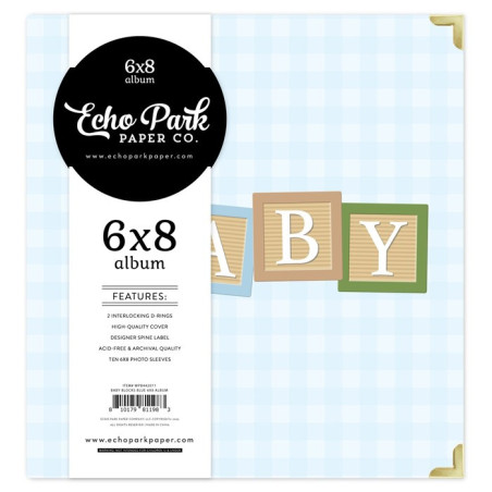 Echo Park Winnie The Pooh Baby 6x8 Album Baby Blocks Blue