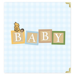 Echo Park Winnie The Pooh Baby 6x8 Album Baby Blocks Blue