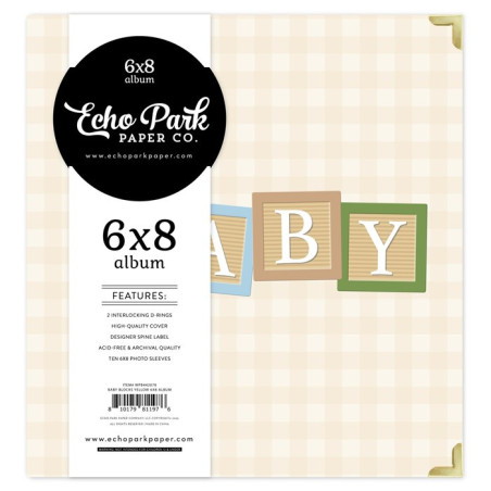 Echo Park Winnie The Pooh Baby 6x8 Album Baby Blocks Yellow