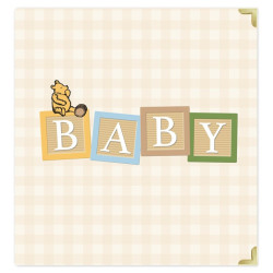 Echo Park Winnie The Pooh Baby 6x8 Album Baby Blocks Yellow
