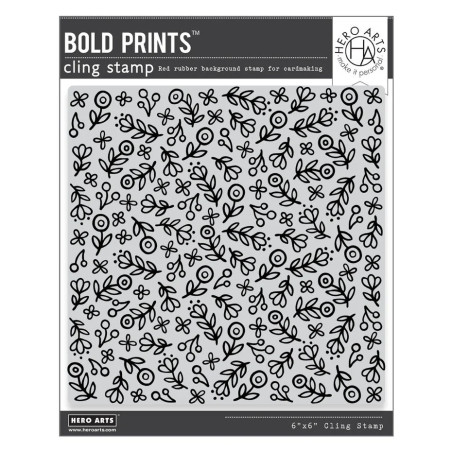 Hero Arts Whimsy Floral Bold Prints Cling Stamp