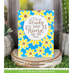 Lawn Fawn Daisy Bloom Background Stencil 3pz