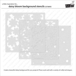 Lawn Fawn Daisy Bloom Background Stencil 3pz