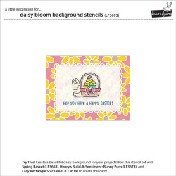 Lawn Fawn Daisy Bloom Background Stencil 3pz