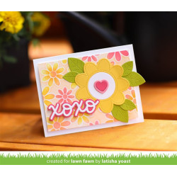 Lawn Fawn Daisy Bloom Background Stencil 3pz