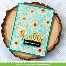 Lawn Fawn Daisy Bloom Background Stencil 3pz