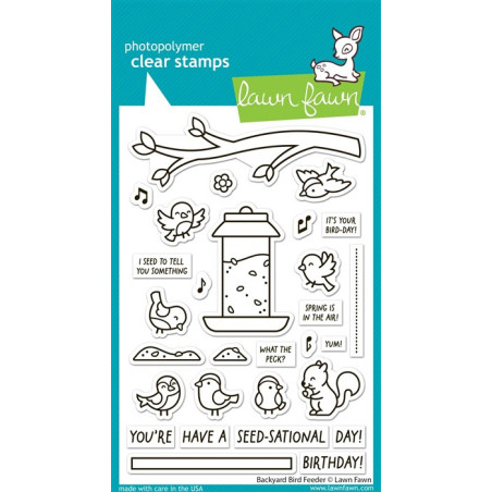 LAWN FAWN Backyard Bird Feeder Clear Stamps