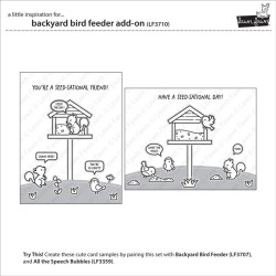 LAWN FAWN Backyard Bird Feeder Add-On Clear Stamps