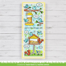 LAWN FAWN Backyard Bird Feeder Add-On Clear Stamps