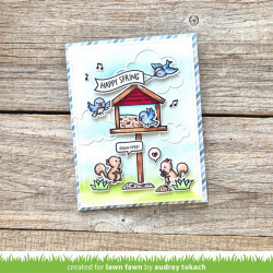 LAWN FAWN Backyard Bird Feeder Add-On Clear Stamps