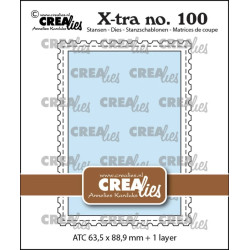 Crealies X-tra Dies No. 100 ATC with Postage Stamp Border