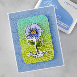 HERO ARTS Floral Border Letterpress + Foil Debossing Plate