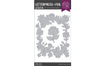 HERO ARTS Floral Border Letterpress + Foil Debossing Plate
