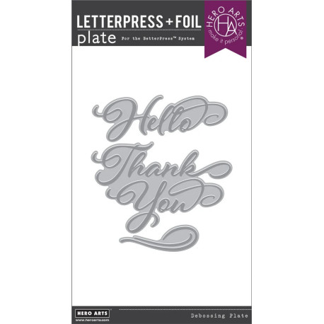 HERO ARTS Hello & Thank You BetterPress + Foil Plates