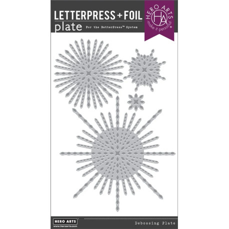 HERO ARTS Starburst Letterpress + Foil Debossing Plate