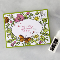 HERO ARTS Floral Frame Letterpress + Foil Debossing Plate