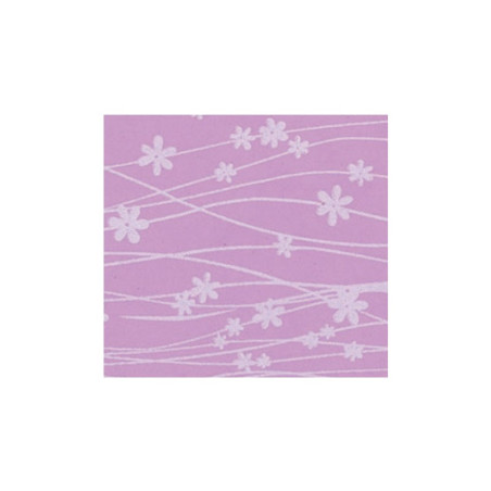 Foglio Moosgummi Righe e Fiori Glicine 60x40cm