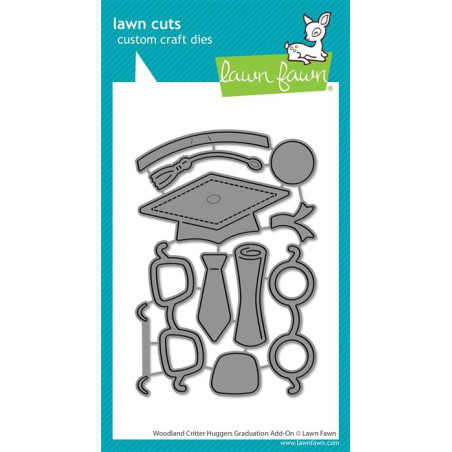 LAWN FAWN Woodland Critter Huggers Graduation Add-On Cuts