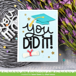 LAWN FAWN Woodland Critter Huggers Graduation Add-On Cuts
