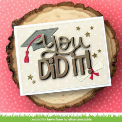 LAWN FAWN Woodland Critter Huggers Graduation Add-On Cuts