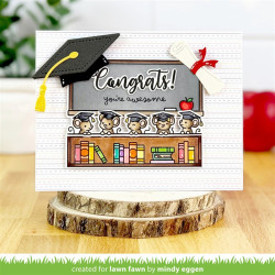 LAWN FAWN Woodland Critter Huggers Graduation Add-On Cuts
