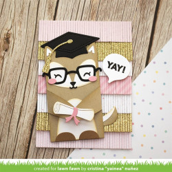 LAWN FAWN Woodland Critter Huggers Graduation Add-On Cuts