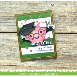 LAWN FAWN Woodland Critter Huggers Graduation Add-On Cuts