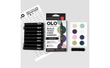 OLO MUTED SET - 8 pennarelli + cartella colori